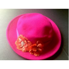 Womans  100% WOOL Hat winter HUNTER Hot Pink Wool U.S.A  eb-73389247